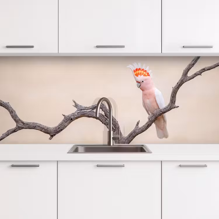 Kitchen splashback - Parrot - Branch - Pink — 4