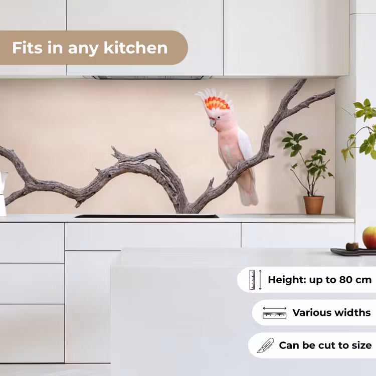 Kitchen splashback - Parrot - Branch - Pink — 7
