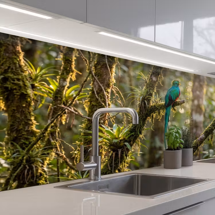 Kitchen splashback - Quetzal - Jungle - Nature - Green — 2