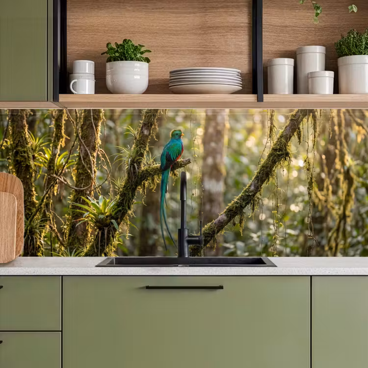 Kitchen splashback - Quetzal - Jungle - Nature - Green — 8