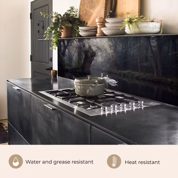 Kitchen splashback - Swans - River - Forest — 5