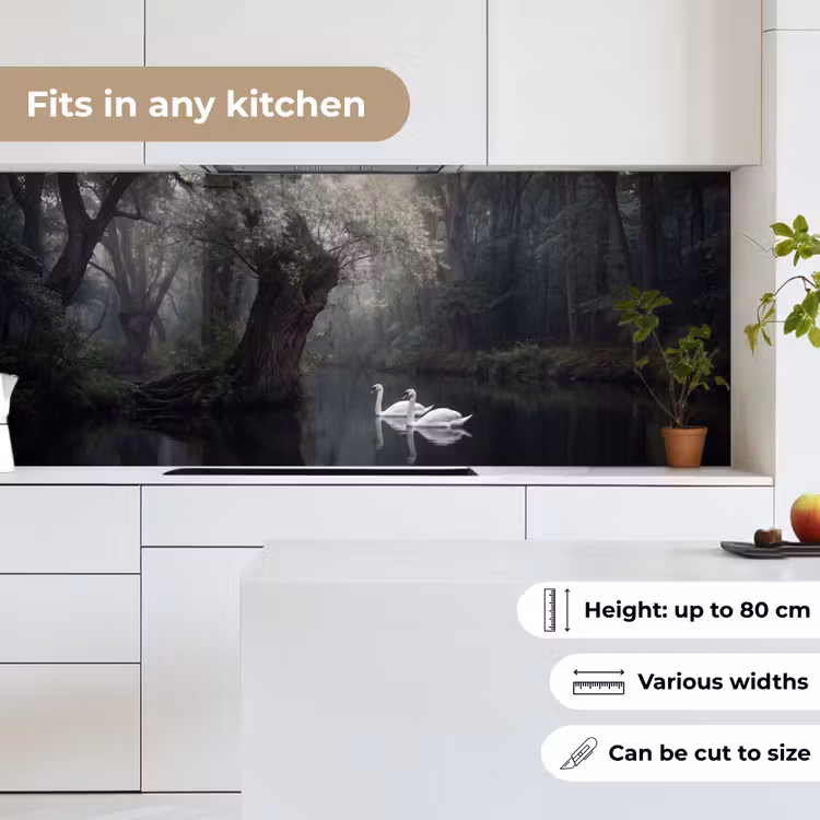 Kitchen splashback - Swans - River - Forest — 7