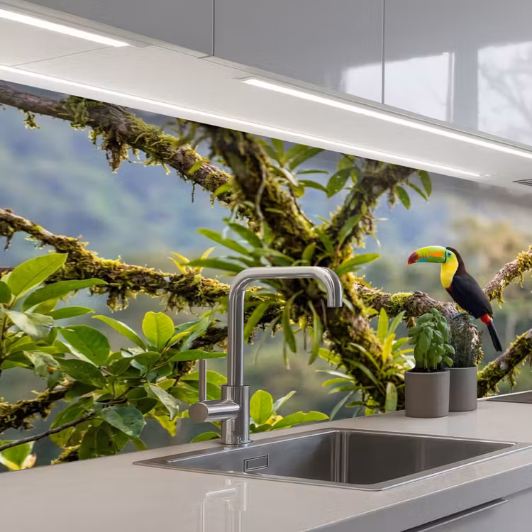 Kitchen splashback - Toucan - Jungle - Nature - Colorful — 2