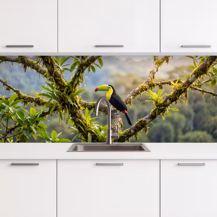 Kitchen splashback - Toucan - Jungle - Nature - Colorful — 4
