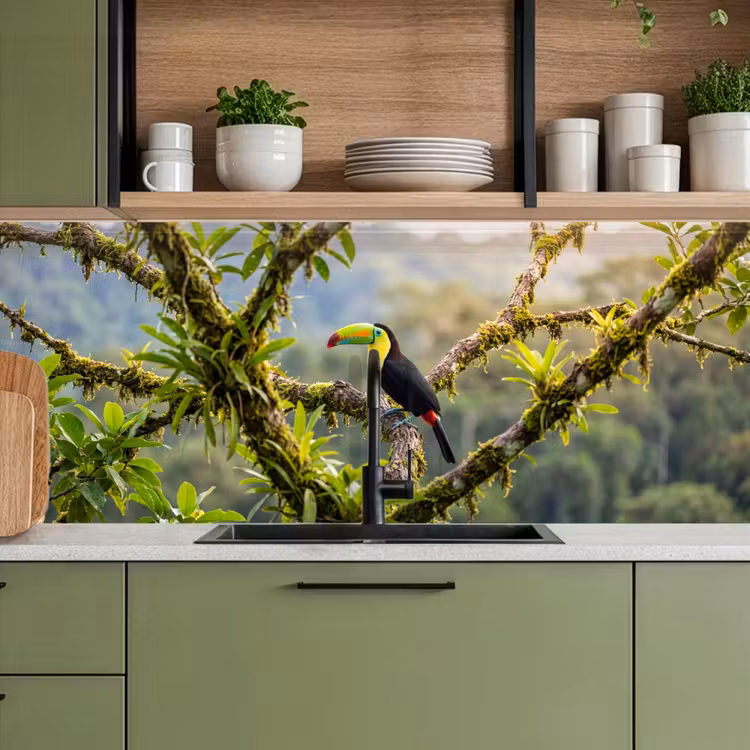 Kitchen splashback - Toucan - Jungle - Nature - Colorful — 8