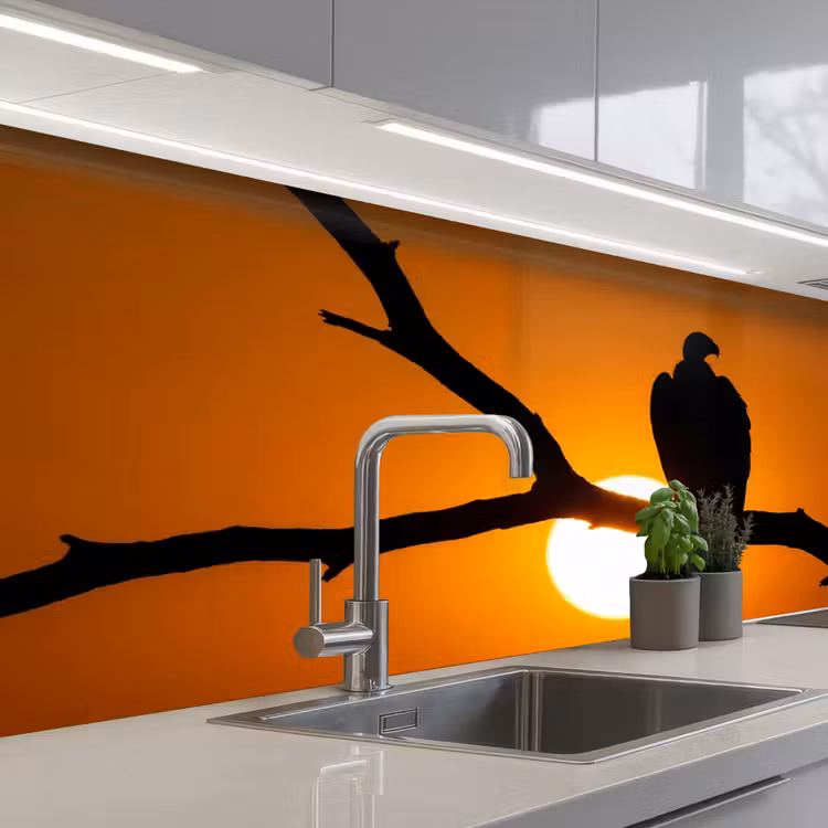 Kitchen splashback - Vulture - Branch - Sun - Orange — 2