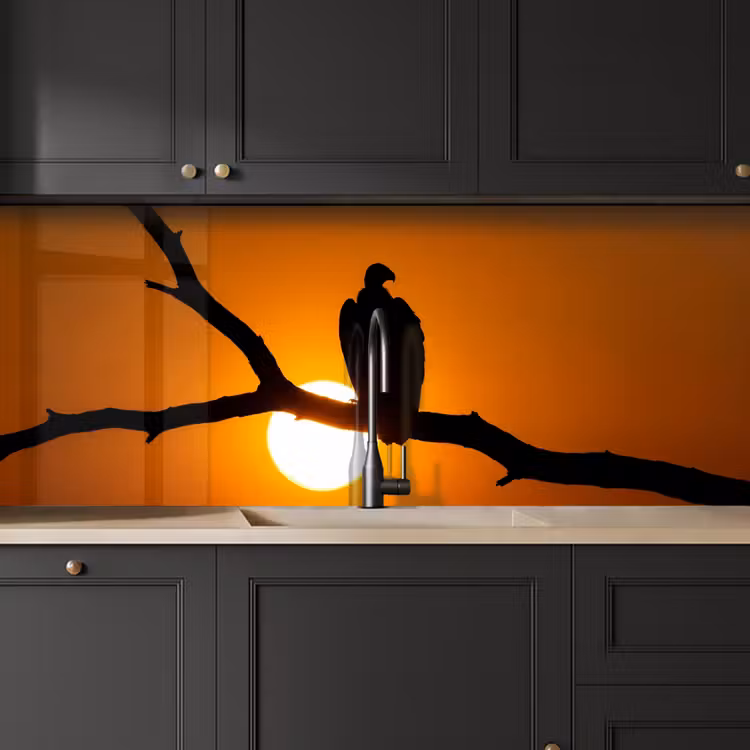 Kitchen splashback - Vulture - Branch - Sun - Orange — 6