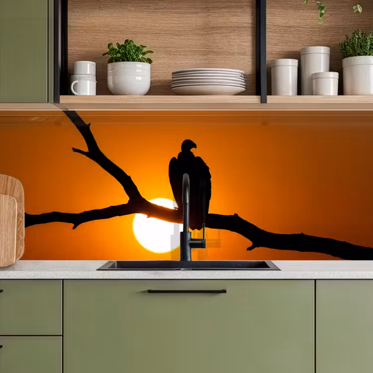 Kitchen splashback - Vulture - Branch - Sun - Orange — 8