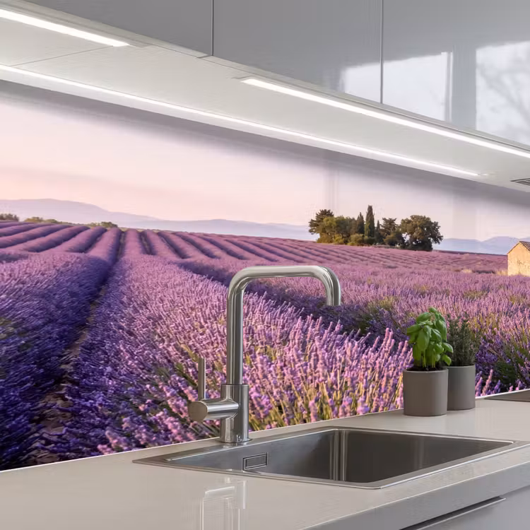 Kitchen splashback - Lavender - Landscape - Serene - Purple — 2