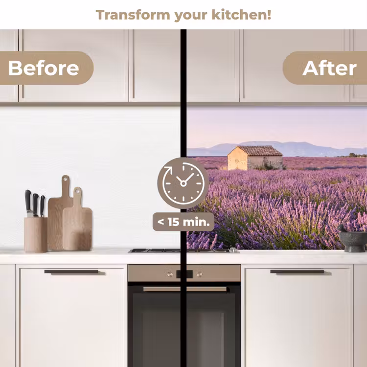Kitchen splashback - Lavender - Landscape - Serene - Purple — 3