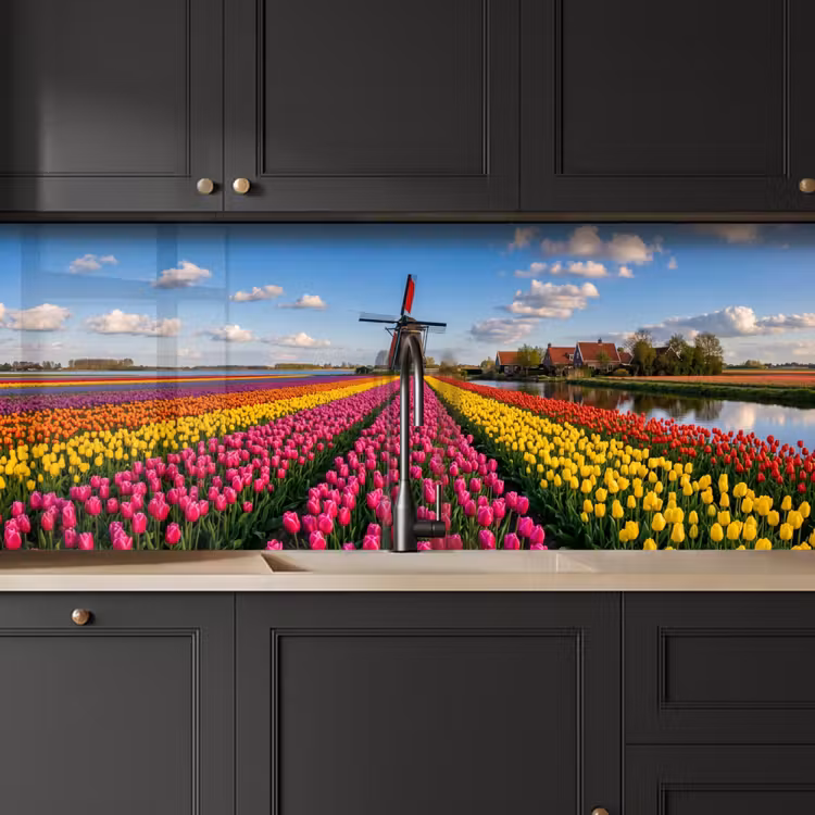 Kitchen splashback - Tulips - Holland - Mill - Colorful — 6
