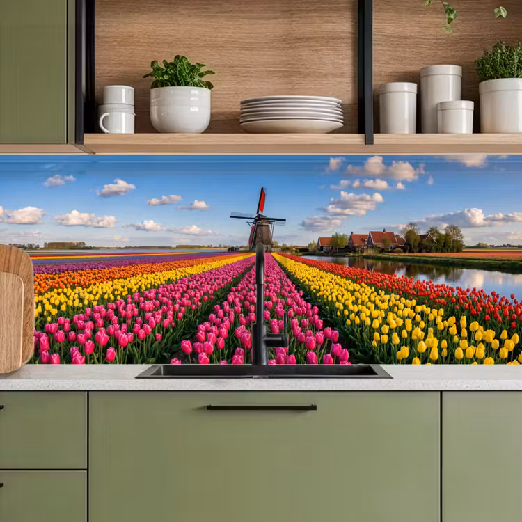 Kitchen splashback - Tulips - Holland - Mill - Colorful — 8
