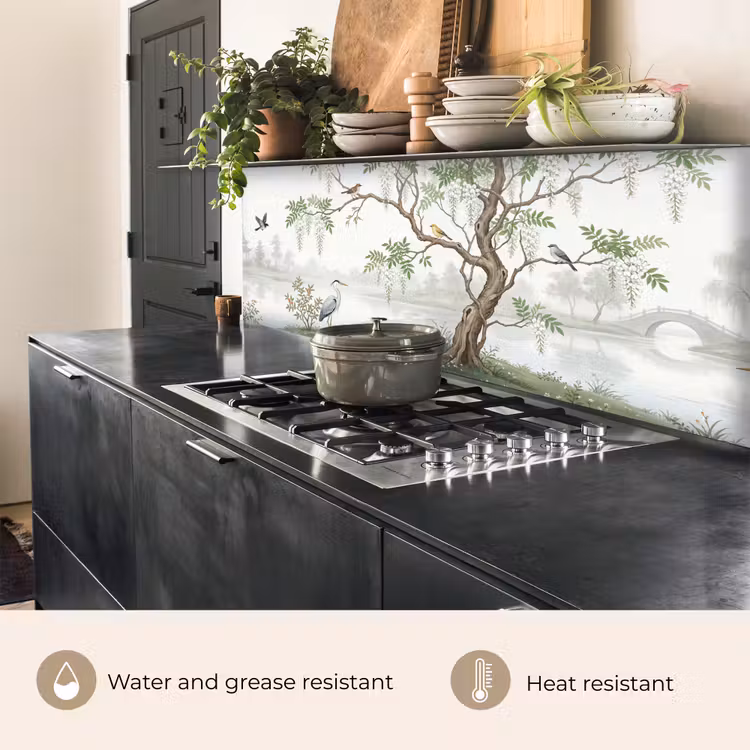 Kitchen splashback - Heron - Landscape - Green — 5