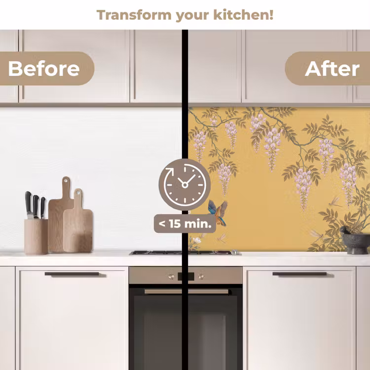 Kitchen splashback - Kingfishers - Blossom - Yellow — 3