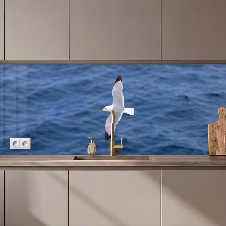 Kitchen splashback - Seagull - Ocean - Blue — 1