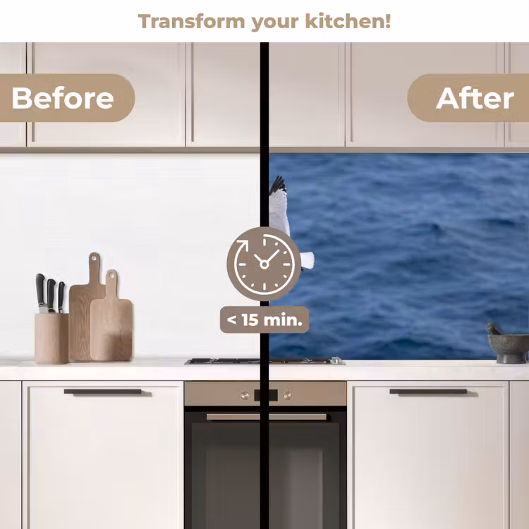 Kitchen splashback - Seagull - Ocean - Blue — 3