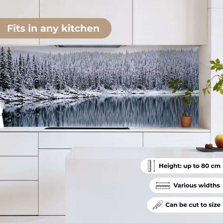 Kitchen splashback - Forest - Reflection - Lake - Winter - Serene — 7