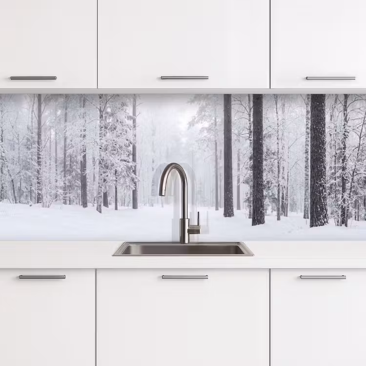 Kitchen splashback - Forest - Snow - Path - Winter - Silence — 4