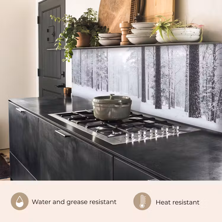 Kitchen splashback - Forest - Snow - Path - Winter - Silence — 5
