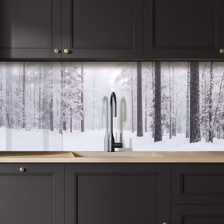 Kitchen splashback - Forest - Snow - Path - Winter - Silence — 6