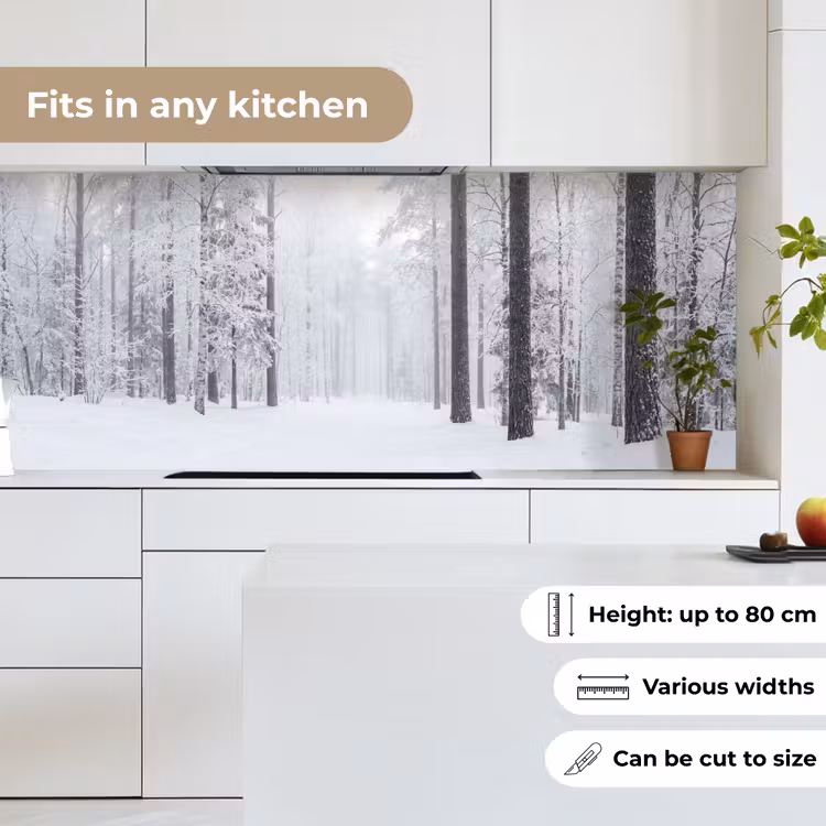 Kitchen splashback - Forest - Snow - Path - Winter - Silence — 7