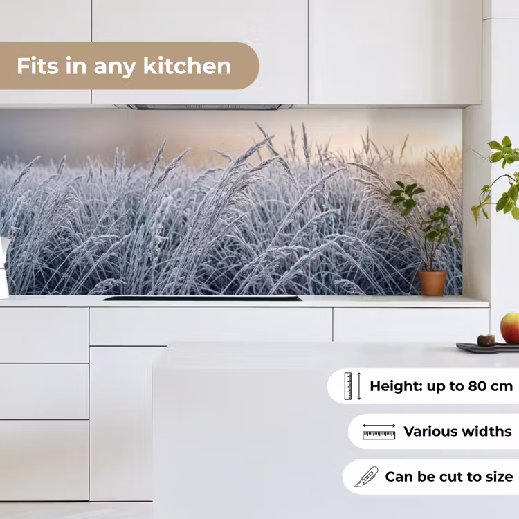 Kitchen splashback - Mature - Grass - Crystals - Winter - Minimalist — 7