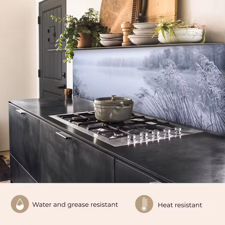 Kitchen splashback - Reed - Frozen - Winter - Nature — 5