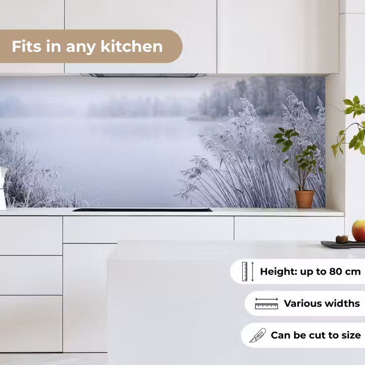 Kitchen splashback - Reed - Frozen - Winter - Nature — 7