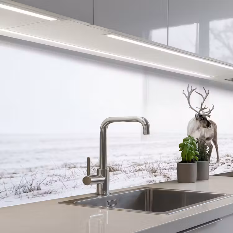 Kitchen splashback - Reindeer - Antlers - Snow - Winter — 2