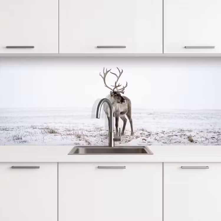 Kitchen splashback - Reindeer - Antlers - Snow - Winter — 4