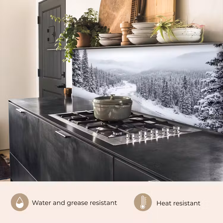 Kitchen splashback - River - Frozen - Landscape - Winter — 5