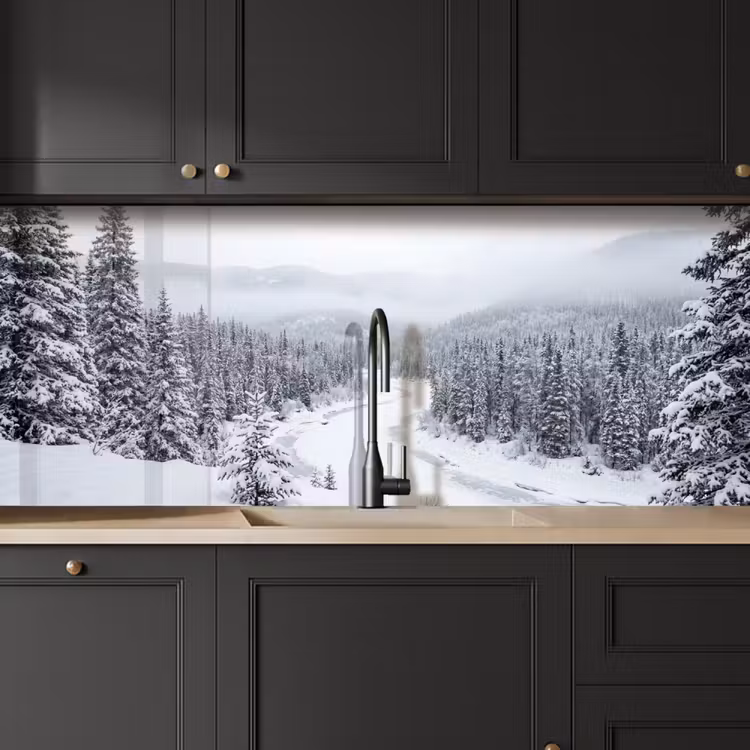 Kitchen splashback - River - Frozen - Landscape - Winter — 6