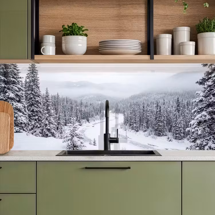 Kitchen splashback - River - Frozen - Landscape - Winter — 8