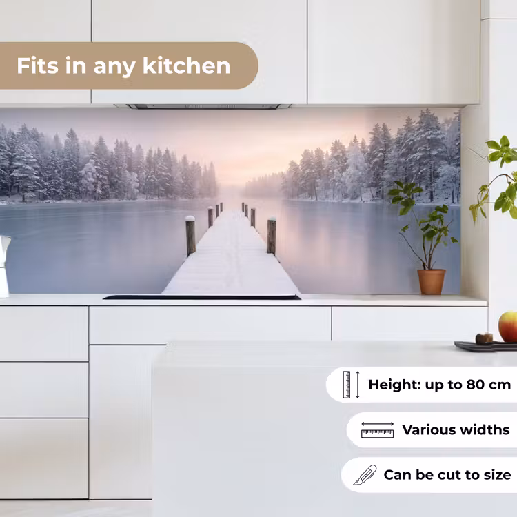 Kitchen splashback - Scaffold - Lake - Fog - Winter - Serene — 7