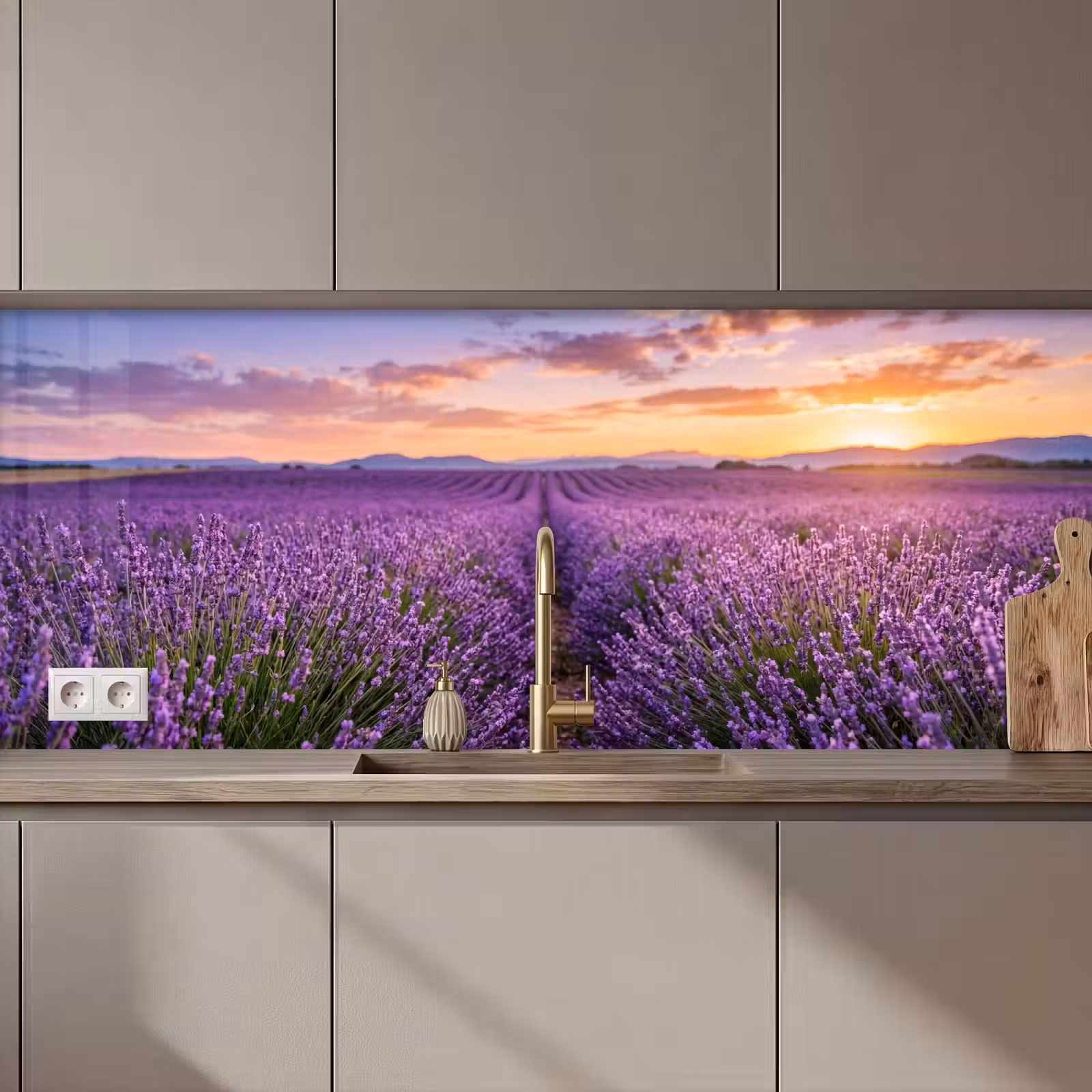 Kitchen splashback - Lavender - Field - Nature - Purple — 1
