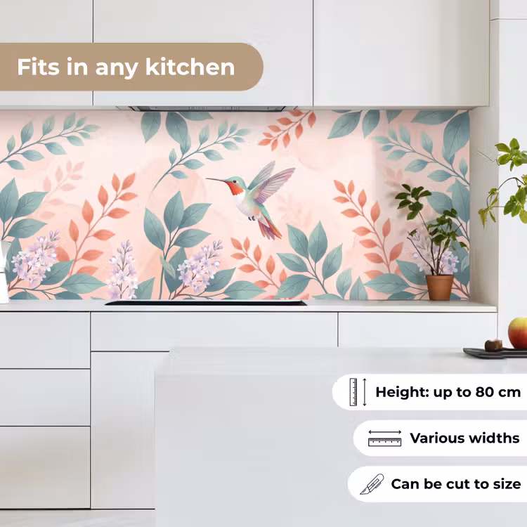 Kitchen splashback - Hummingbird - Flies - Nature - Illustration - Colorful — 7