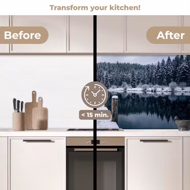 Kitchen splashback - Jetty - Lake - Snow - Mountains - Restful — 3