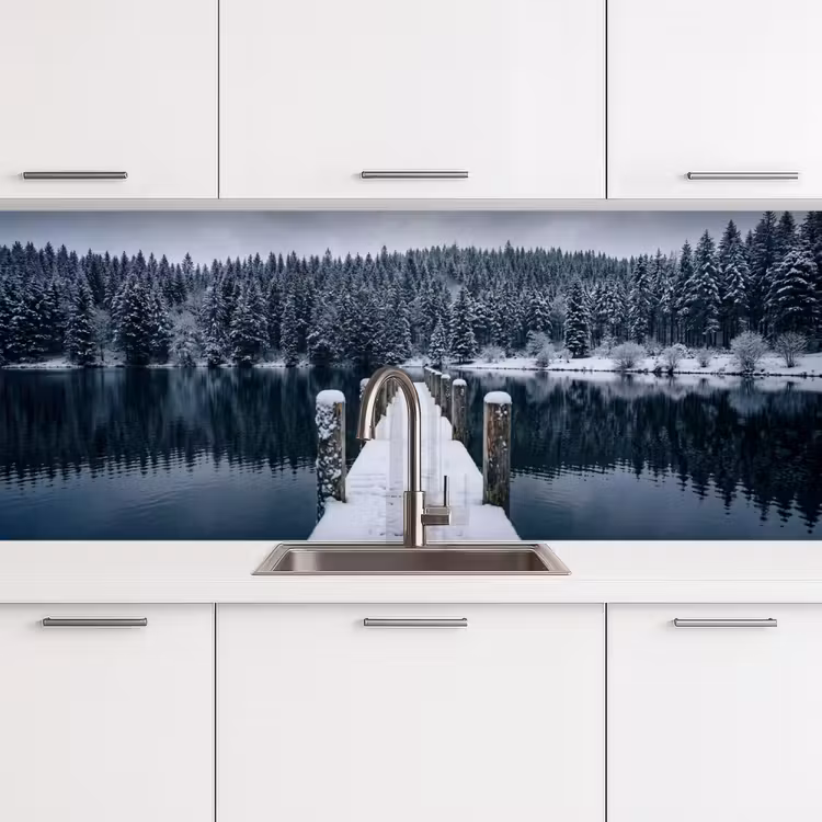 Kitchen splashback - Jetty - Lake - Snow - Mountains - Restful — 4