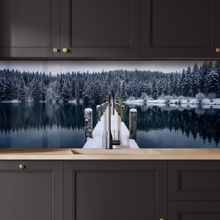 Kitchen splashback - Jetty - Lake - Snow - Mountains - Restful — 6
