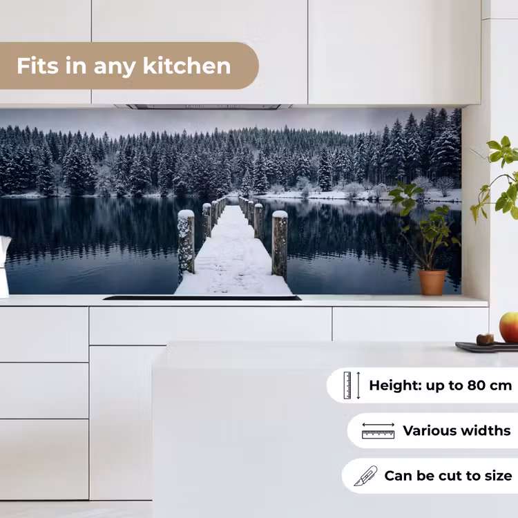 Kitchen splashback - Jetty - Lake - Snow - Mountains - Restful — 7