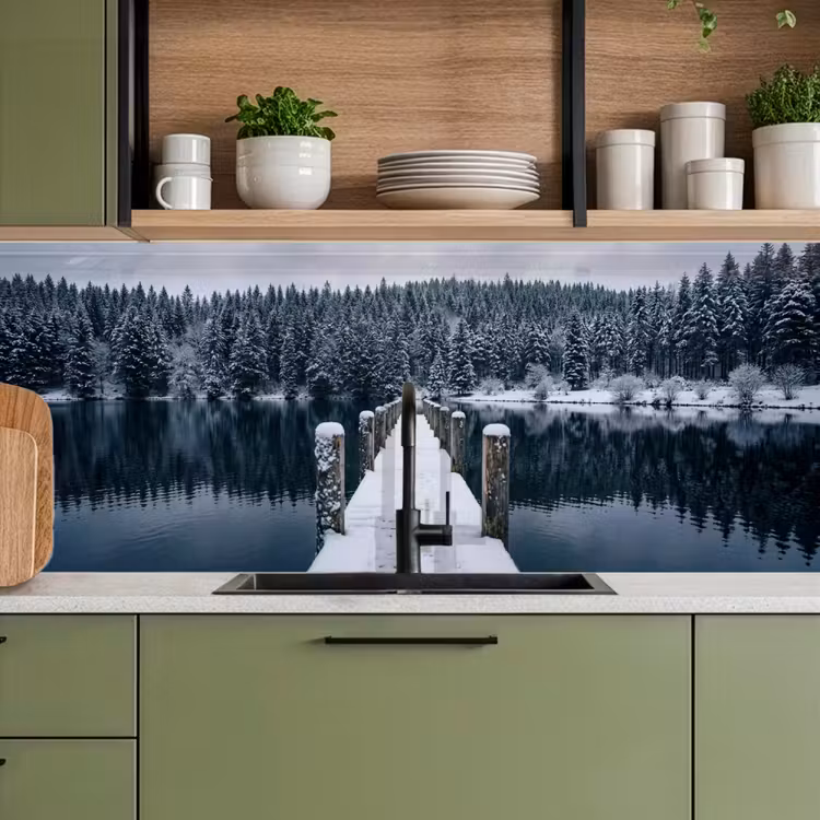 Kitchen splashback - Jetty - Lake - Snow - Mountains - Restful — 8