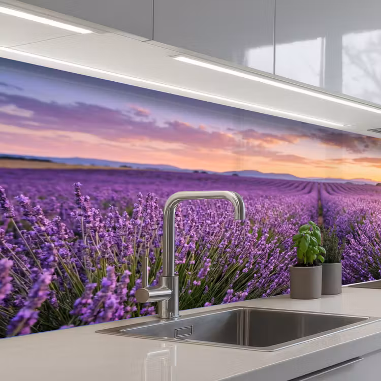 Kitchen splashback - Lavender - Field - Nature - Purple — 2