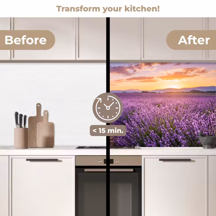 Kitchen splashback - Lavender - Field - Nature - Purple — 3