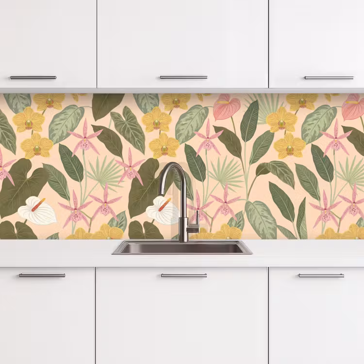 Kitchen splashback - Pattern - Flowers - Colorful — 4