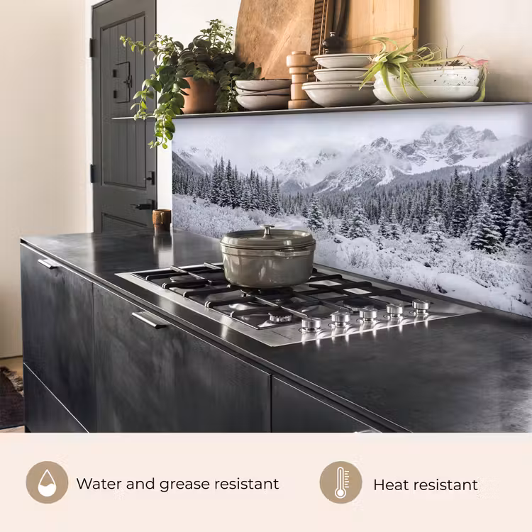Kitchen splashback - Road - Mountains - Snow - Coniferous forest - Adventurous — 5