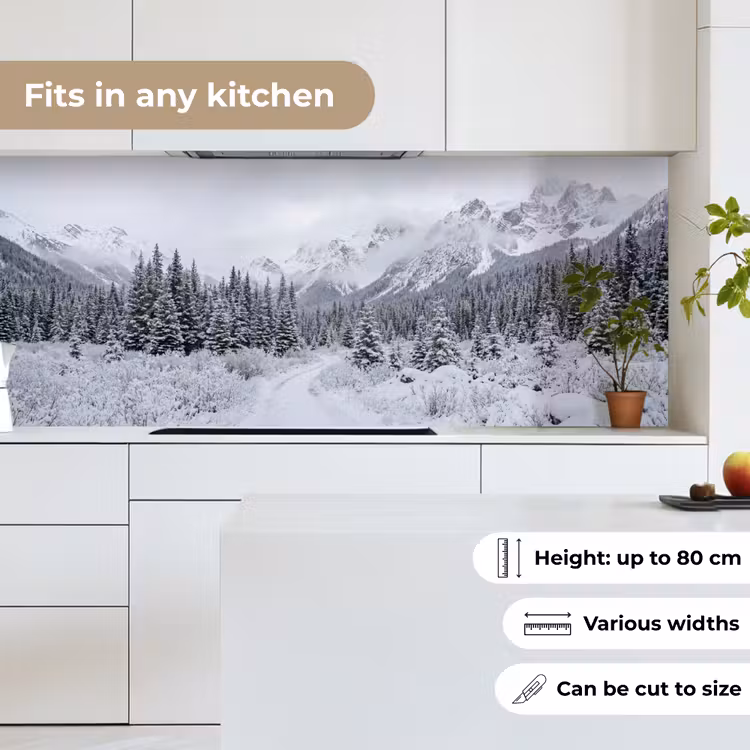 Kitchen splashback - Road - Mountains - Snow - Coniferous forest - Adventurous — 7