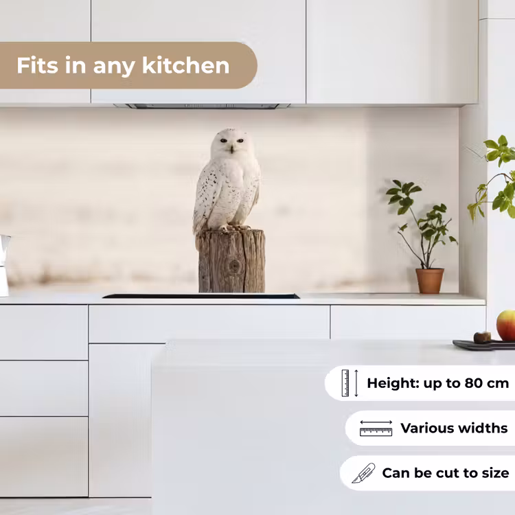 Kitchen splashback - Snowy owl - Pole - Winter - Portrait - Majestic — 7