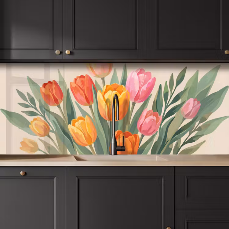 Kitchen splashback - Tulips - Abstract - Colorful — 6