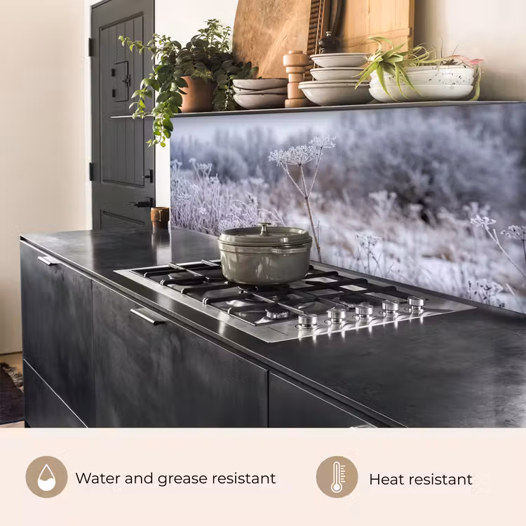 Kitchen splashback - Screen flower - Ripe - Crystals - Winter - Delicate — 5