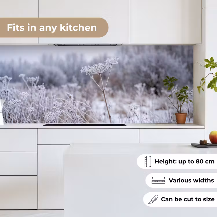 Kitchen splashback - Screen flower - Ripe - Crystals - Winter - Delicate — 7